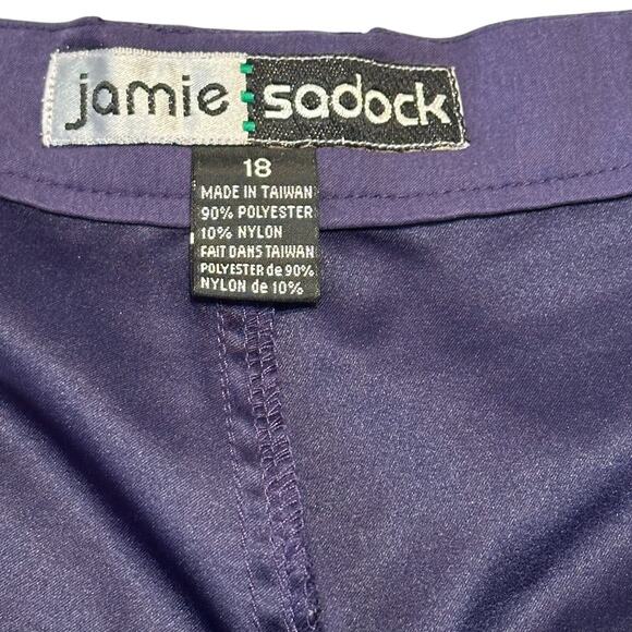 Vintage Jamie Sadock Shorts Plus Sz 18 Golf High Waist Zip Pockets Purple Blue - Picture 4 of 9